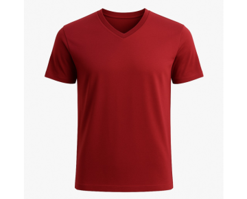 Kırmızı V Yaka Tshirt