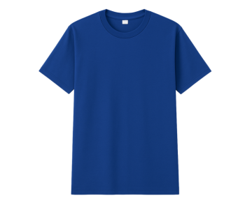 Saks Mavi Bisiklet Yaka Tshirt