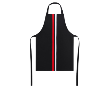 Askılı Çizgili Siyah Mutfak Önlüğü