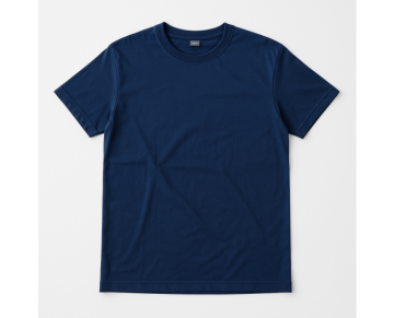 Lacivert Bisiklet Yaka Tshirt