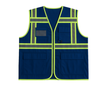 Grökren Örme Reflektifli Lacivert Yönetici/Mühendis İkaz Yeleği